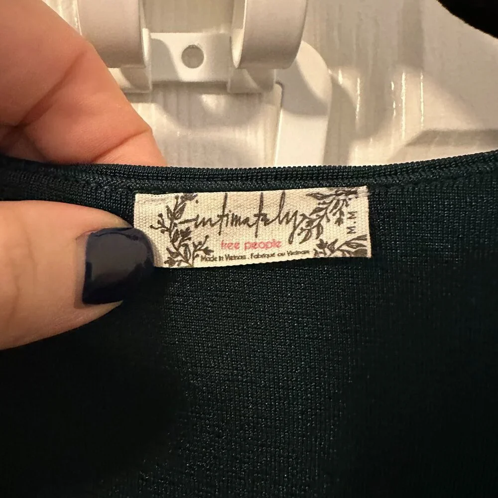 Free People Intimately Turnt Bodysuit in Green Pine Size Medium - Picture 6 of 8